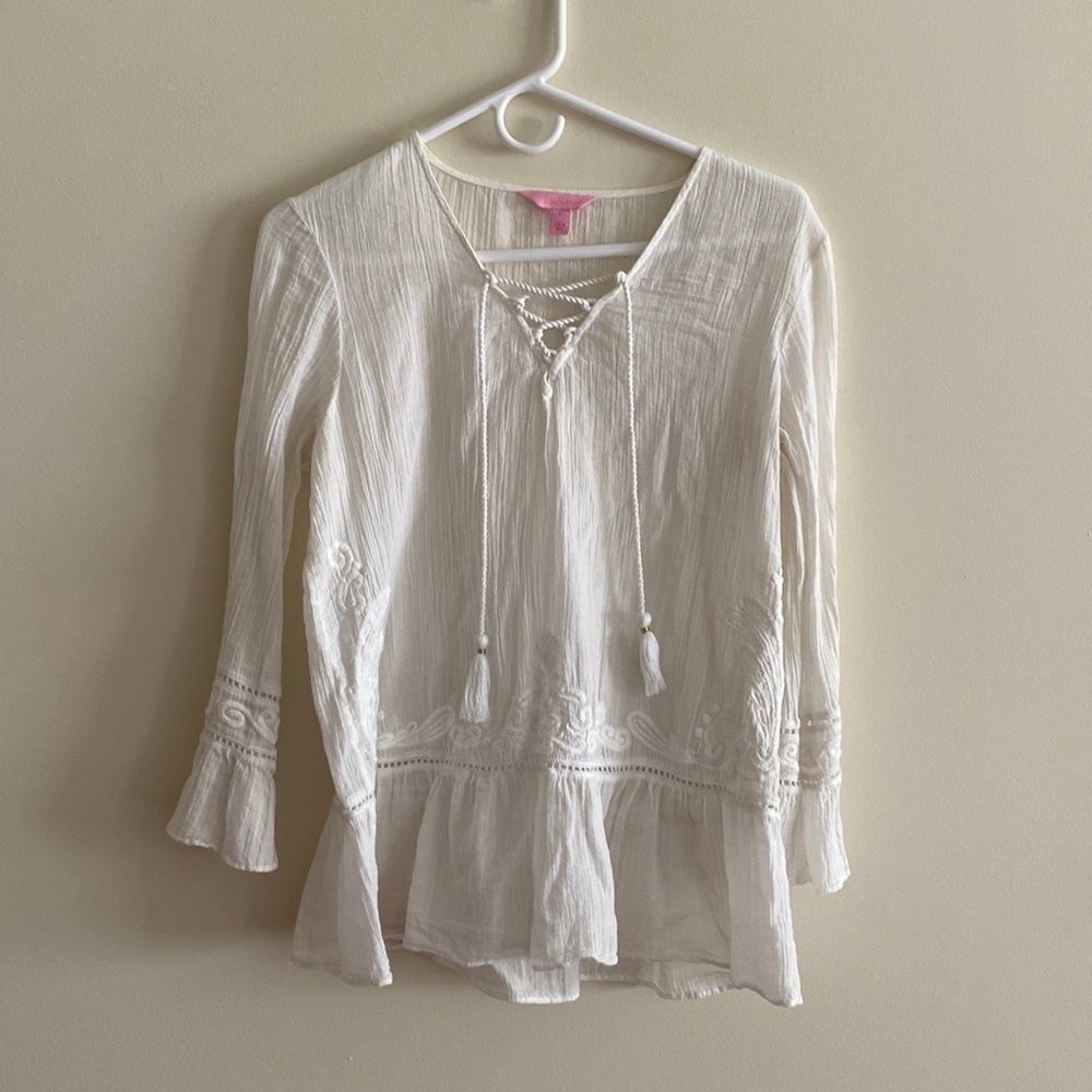 Lilly Pulitzer white blouse size small
